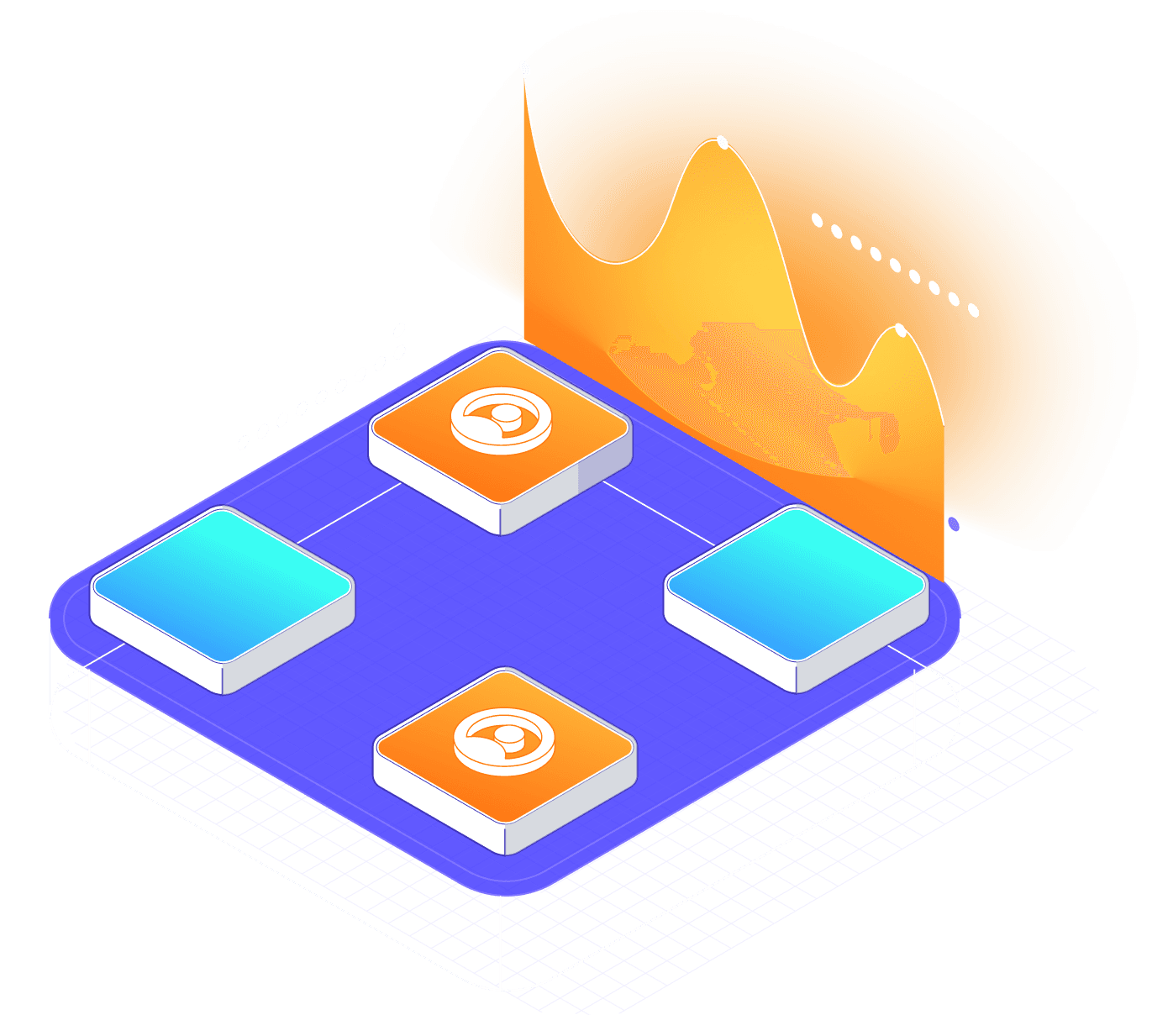 Platform illustration representing governed integration visibility